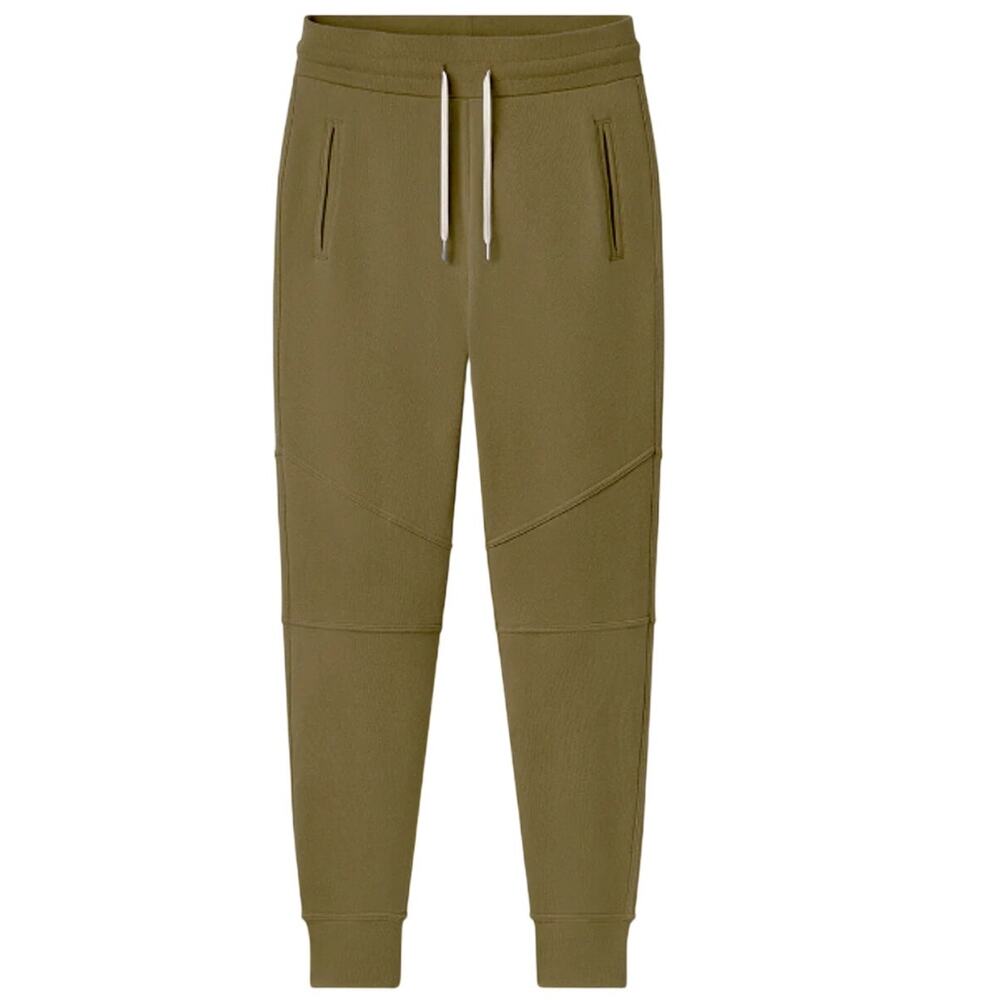 John Elliott Lieutenant Khaki Escobar Drawstring Banded Jogger Zip Pockets 2